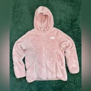 The North Face Girls Large Suave Oso Hoodie Sherpa Jacket Pink